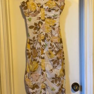 Nicole Miller strapless cut in floral dress